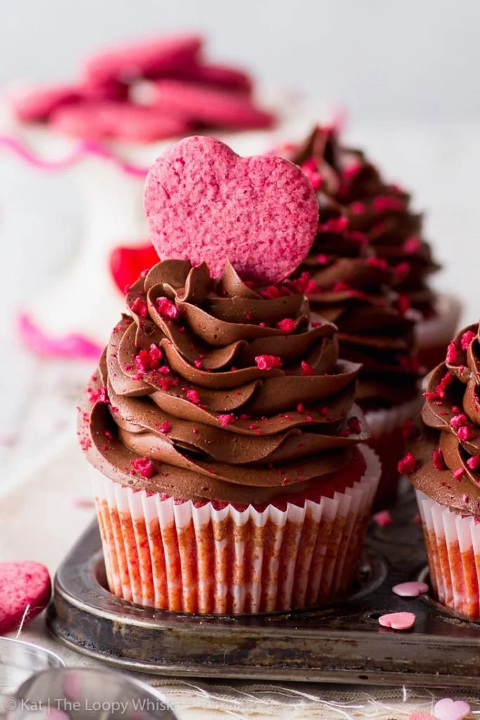 Cupcake ai lamponi e cioccolato, per San Valentino