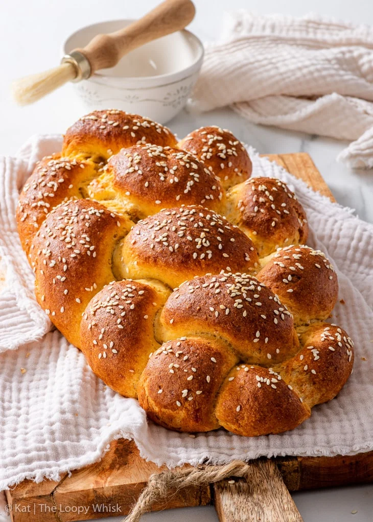 Pan brioche intrecciato tradizionale