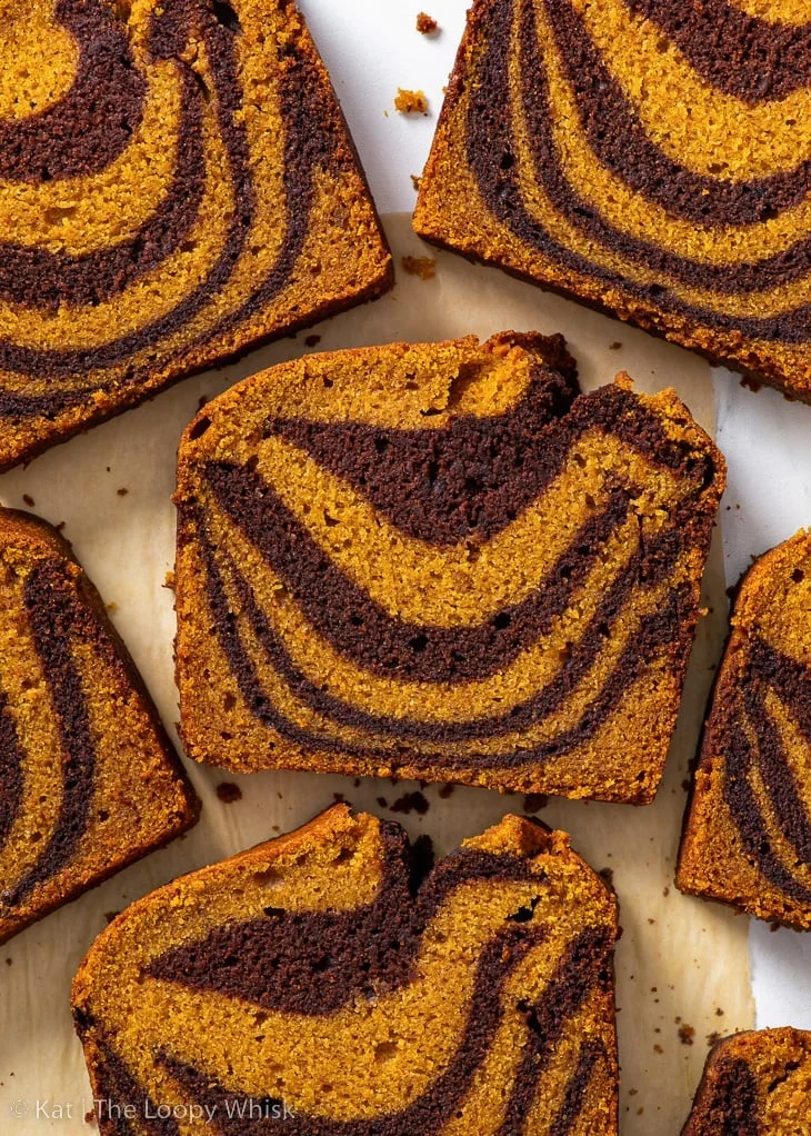 Torta marmorizzata di zucca e cacao