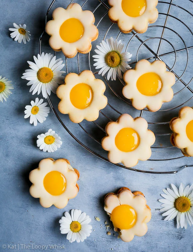Biscotti sandwich "margherita" con curd di limone