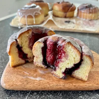 Girelle dolci ai mirtilli