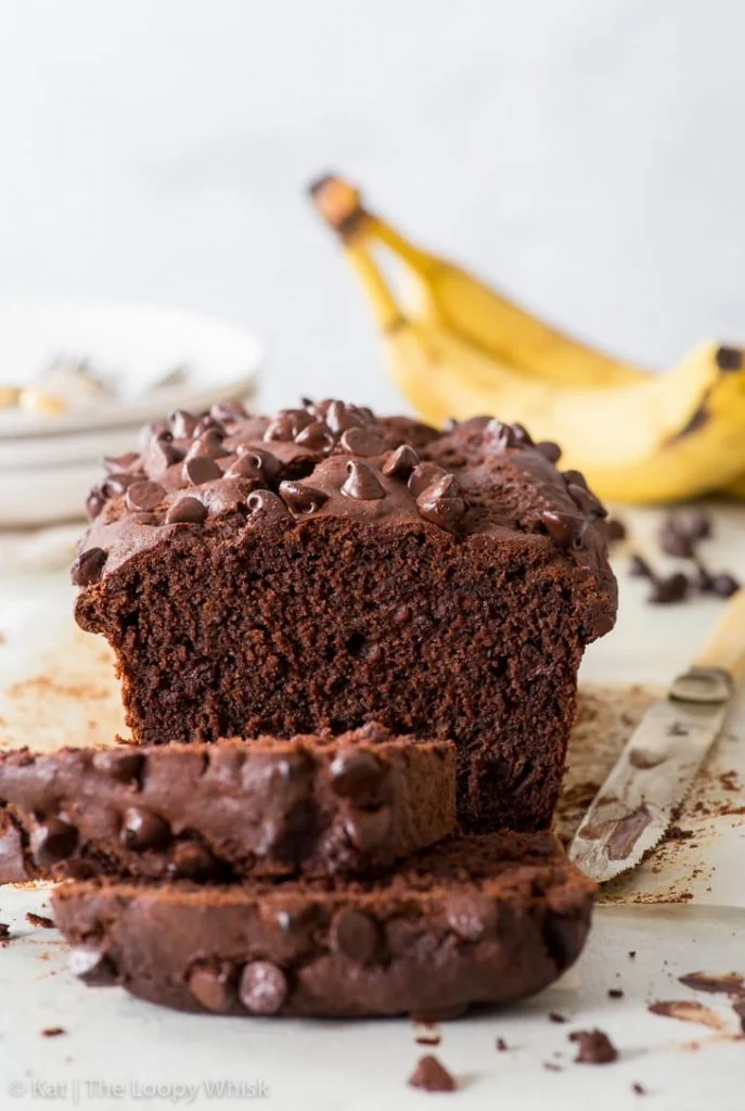 Torta al doppio cioccolato e banana