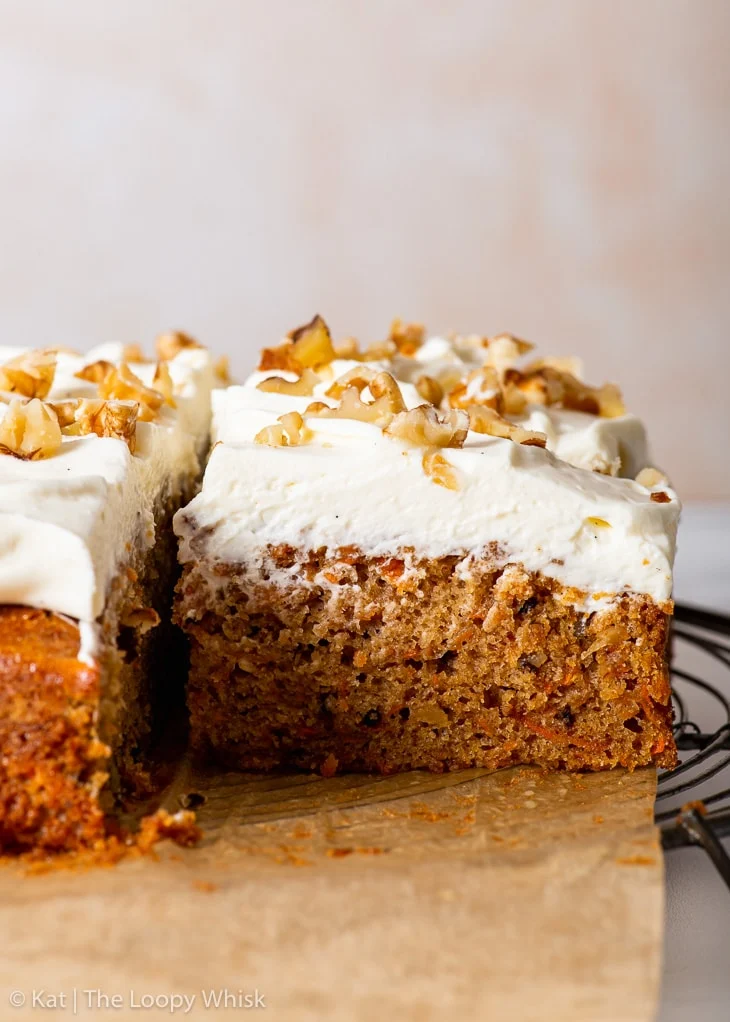 Torta di carote con crema alla vaniglia