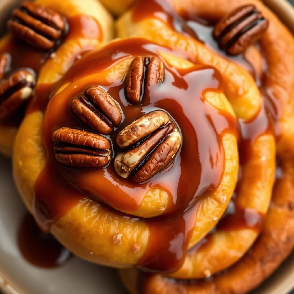 Girelle caramellate alla cannella e noci pecan