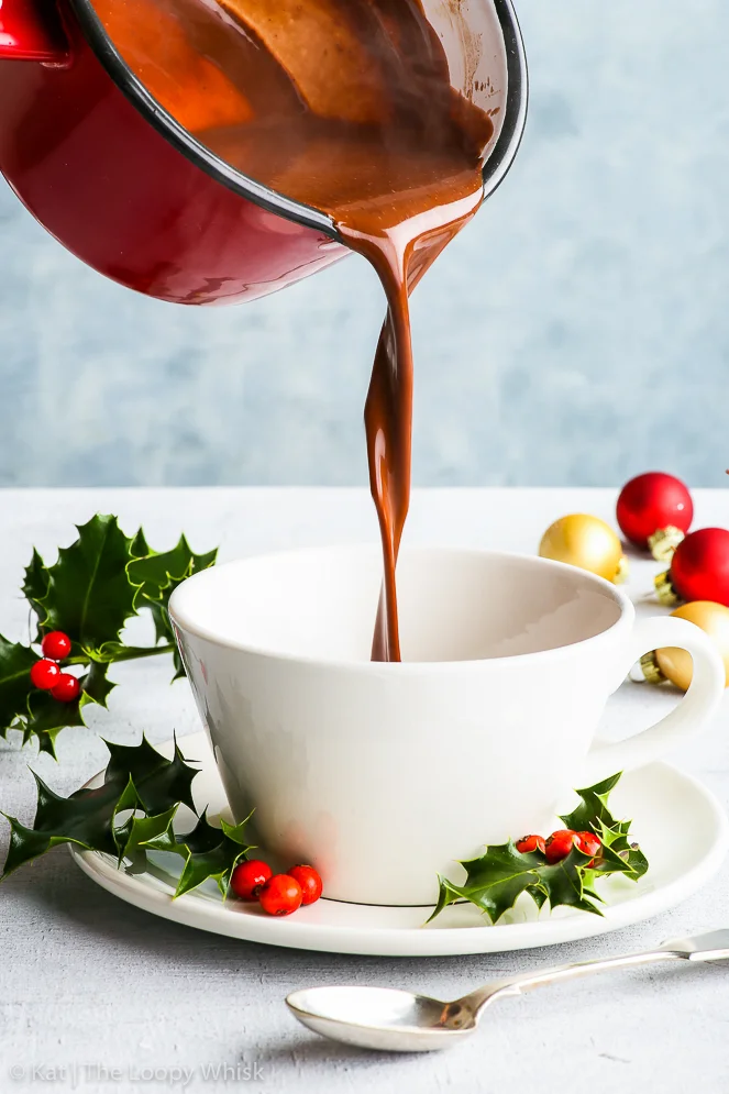Preparato casalingo di cioccolata calda