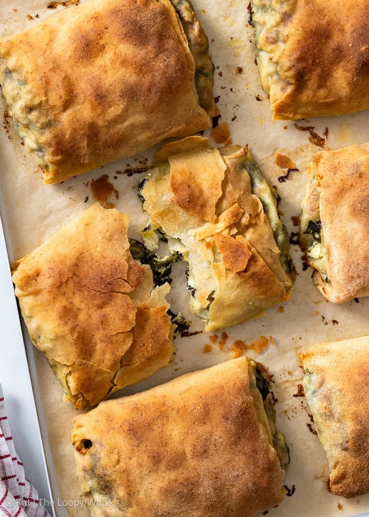 Fagottini di spinaci e "feta" vegetale
