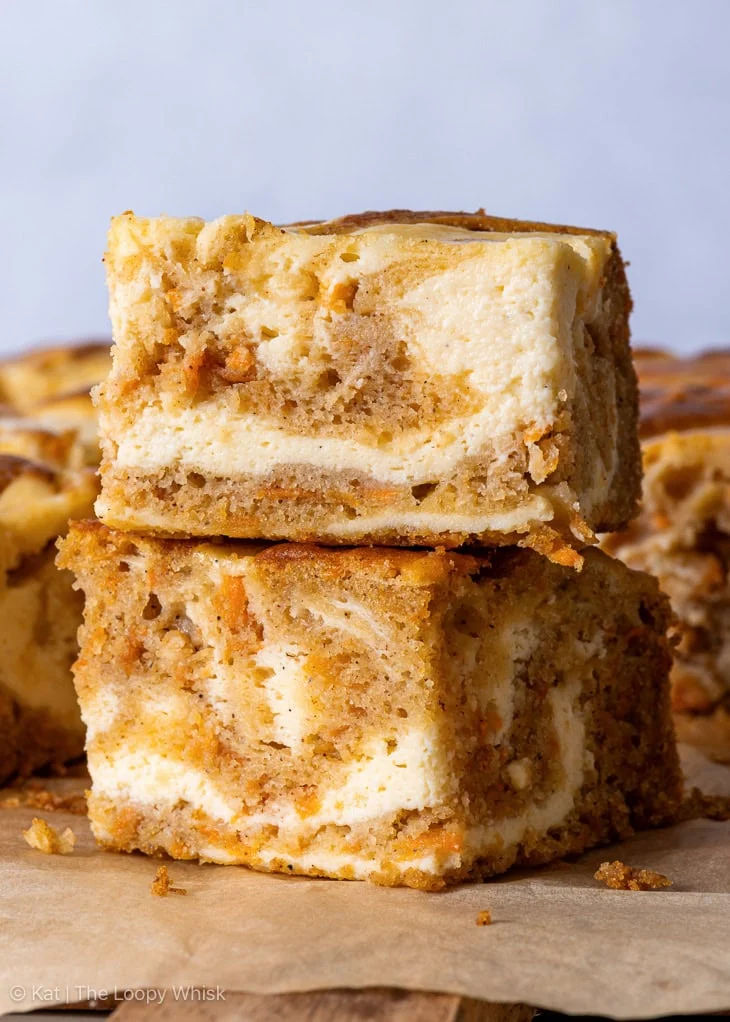Barrette di cheesecake alla carota