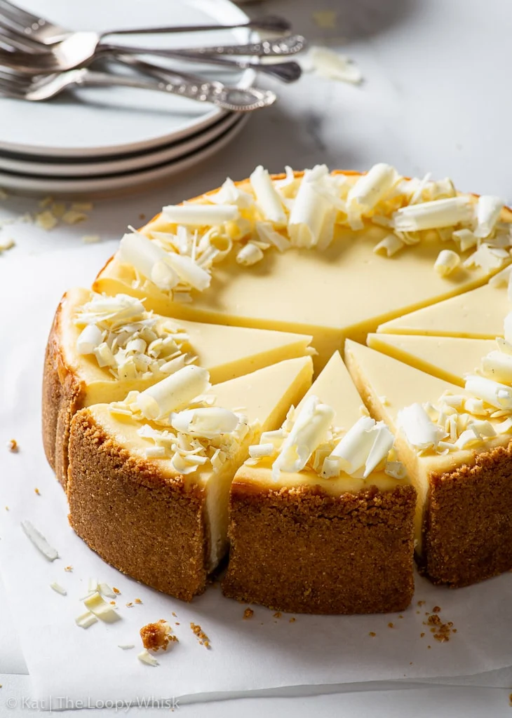Cheesecake cremoso al cioccolato bianco