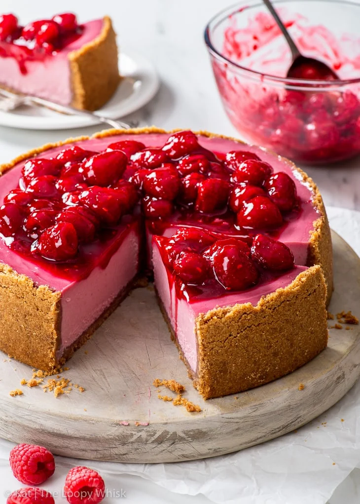 Cheesecake al forno ai lamponi