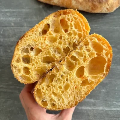 Ciabatta di peperone rosso senza glutine