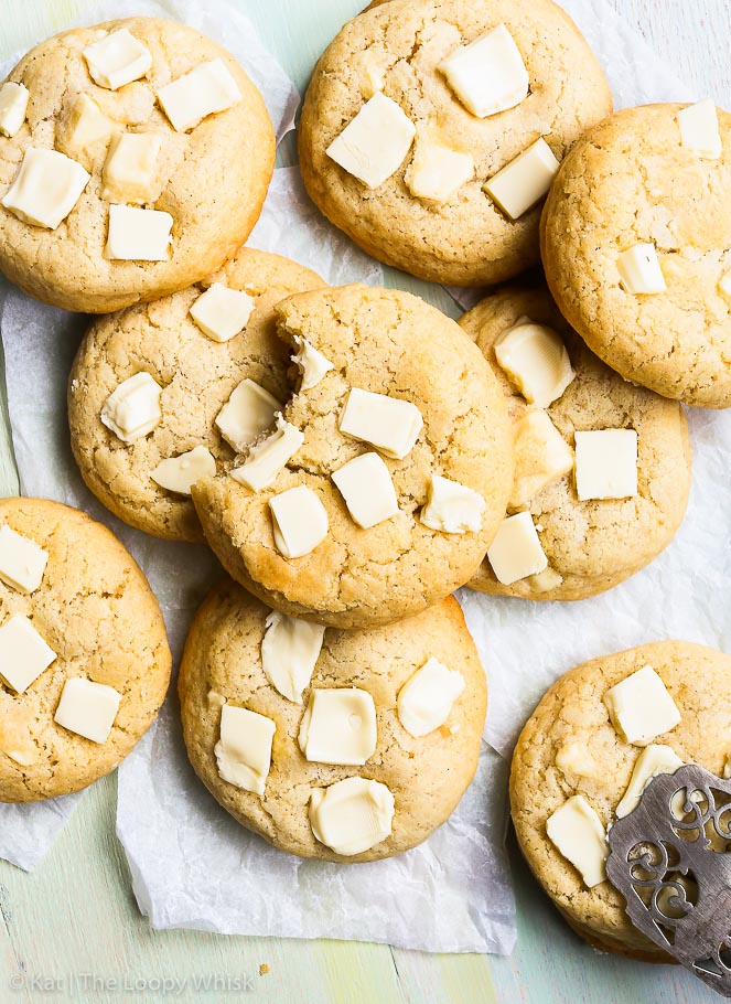 Biscotti gommosi al cioccolato bianco