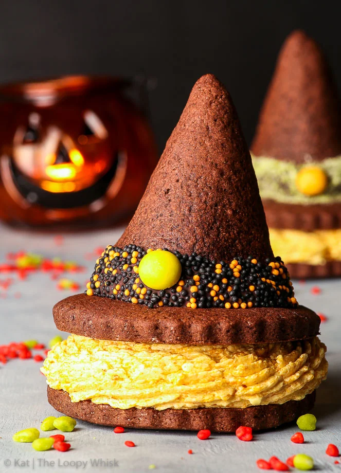Biscotti sandwich "cappello da strega"