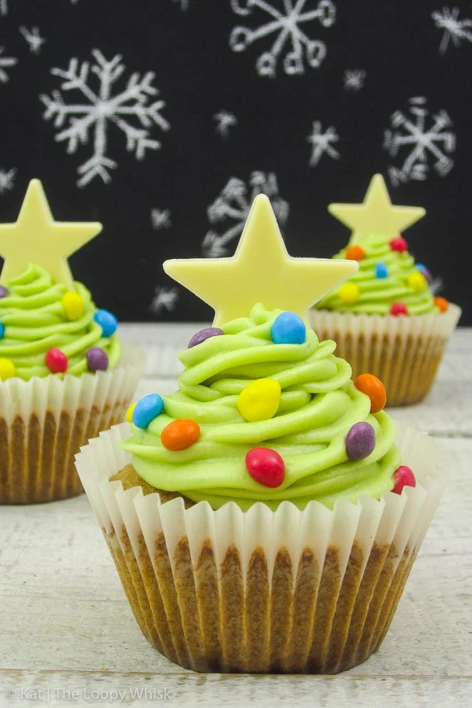 Cupcakes di cannella, "albero di Natale"