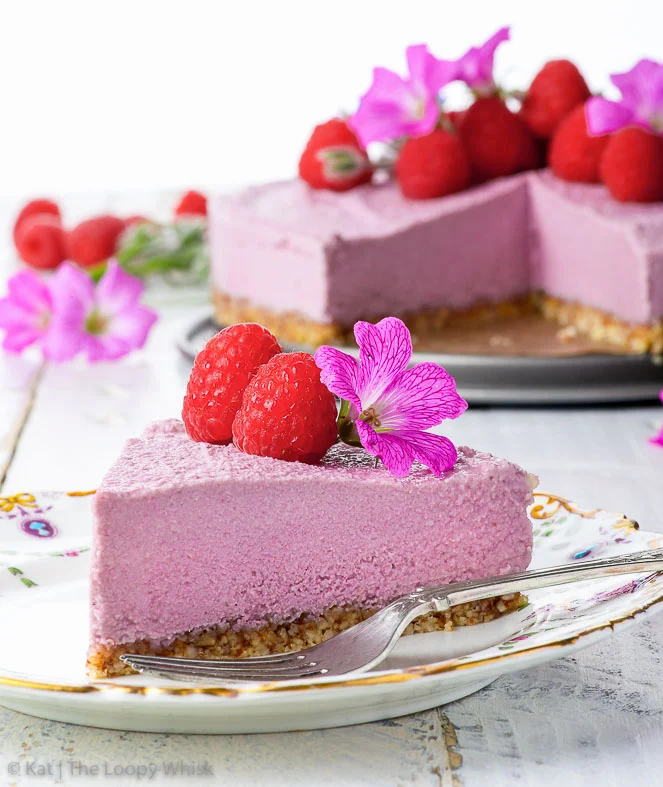 Cheesecake vegano ai lamponi