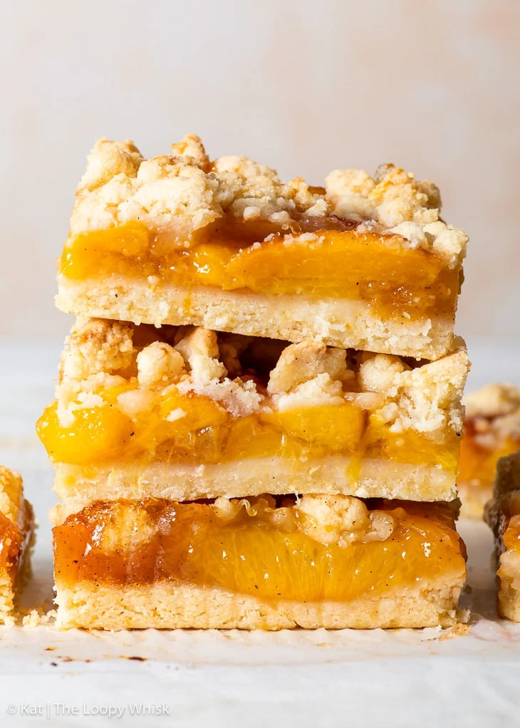 Barrette crumble di pesche