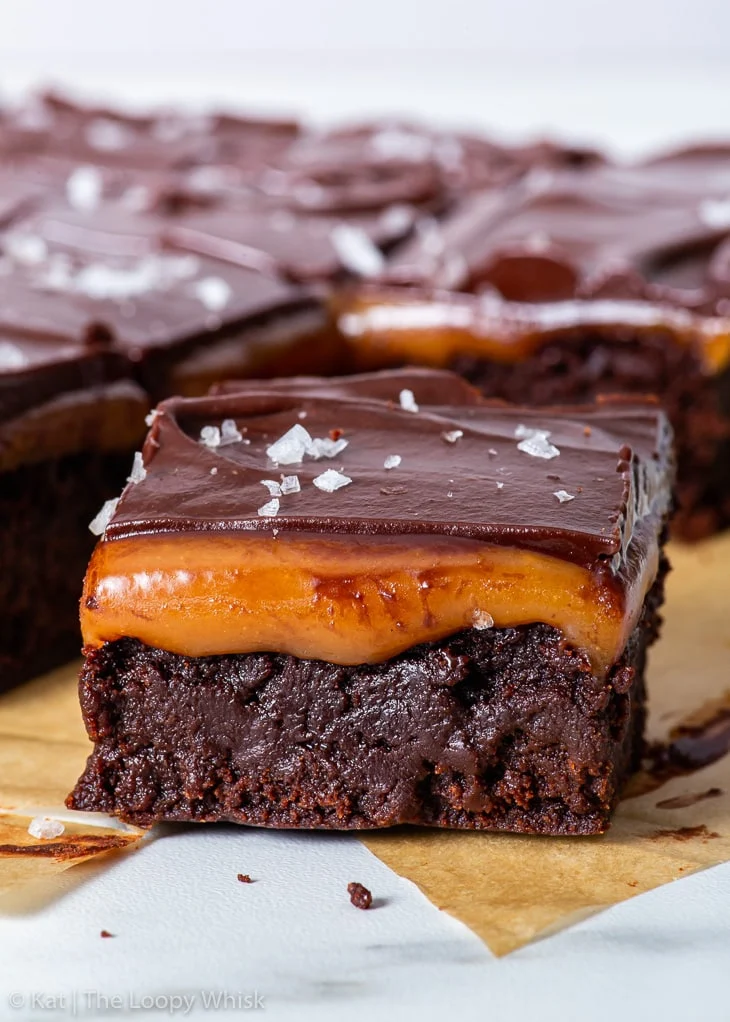 Brownies al cioccolato con caramello salato
