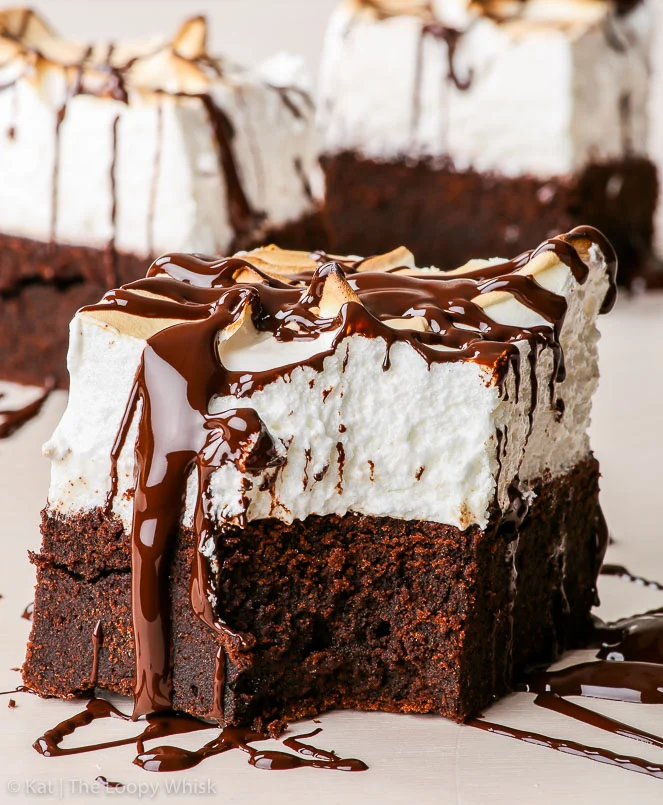 Brownies con meringa marshmallow